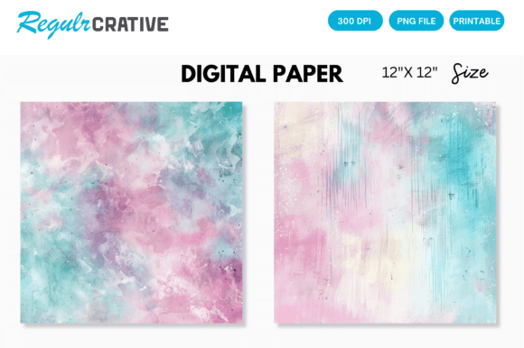 Download Rainbow Color Pastel Digital Paper Pack - Digital paper Collection