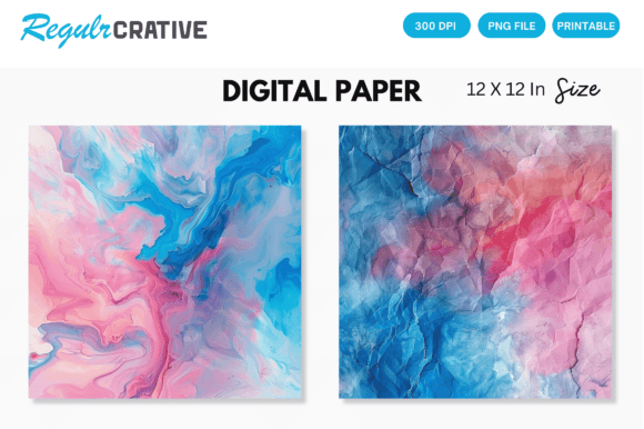 Download Printable Blue Pink Tone Digital Paper - Digital paper Collection