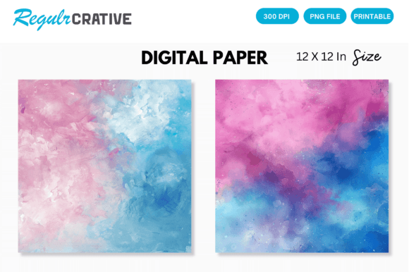 Download Printable Blue Pink Tone Digital Paper - Digital paper Collection
