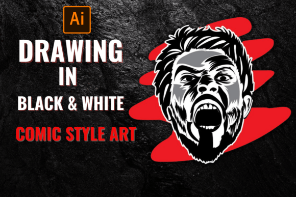 Download Drawing in Black and White to Create Comic Style Art - Black Collection