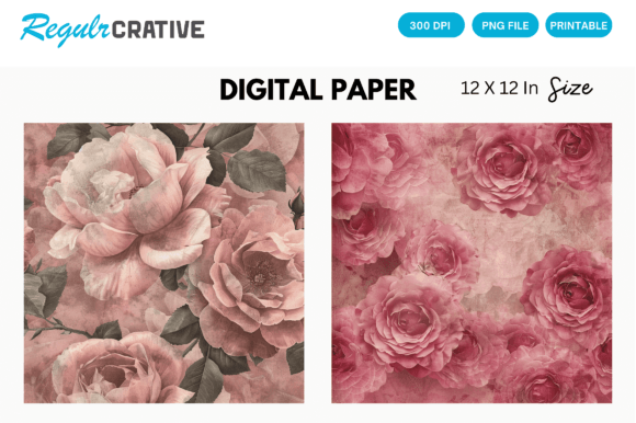 Download Dusty Rose Digital Paper Backgrounds - Digital paper Collection