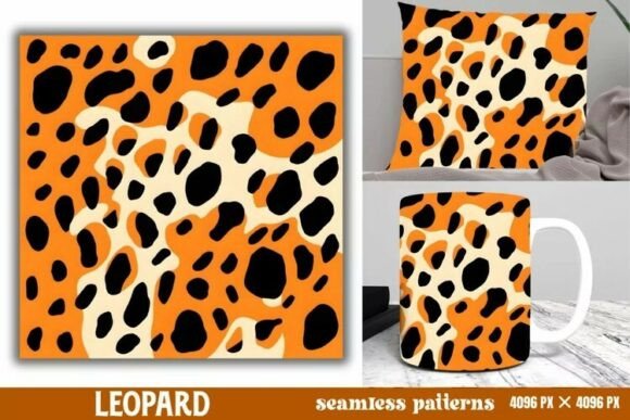 Download Leopard Print Digital Papers Background - Digital paper Collection