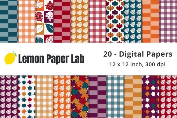 Download Autumn Foliage Digital Paper - Digital paper Collection
