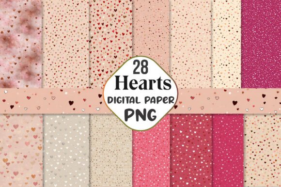 Download Valentines Nude Hearts Digital Paper - Digital paper Collection