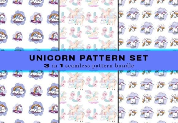 Download Unicorn Seamless Pattern Digital Papers - Digital paper Collection