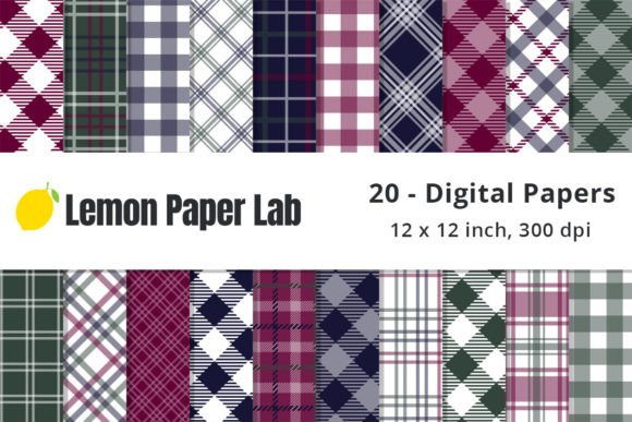 Download Dark Fall Plaid Digital Paper - Digital paper Collection