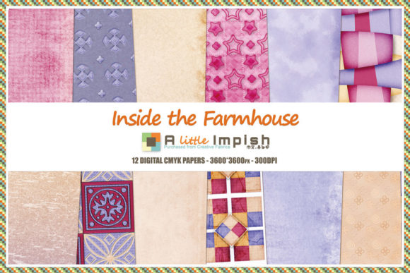 Download Inside the Farmhouse Digital Paper Pack - Digital paper Collection