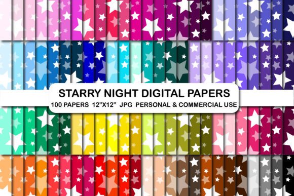 Download Starry Night Digital Papers Stars Paper - Digital paper Collection
