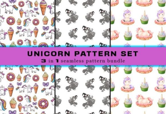 Download Unicorn Seamless Pattern Digital Papers - Digital paper Collection