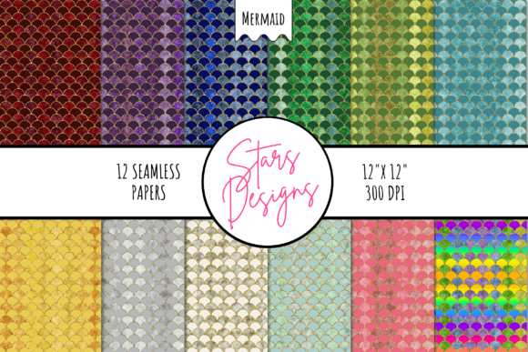 Download Mermaid Scales Digital Paper Pattern - Digital paper Collection