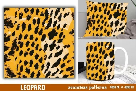Download Leopard Print Digital Papers Background - Digital paper Collection