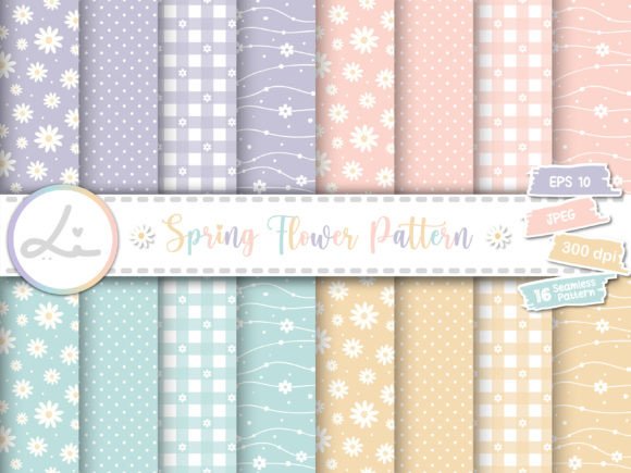 Download Cute Spring Flower Digital Papers - Digital paper Collection