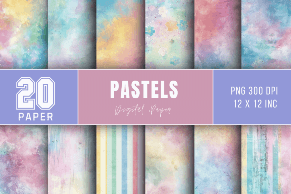Download Pastel Digital Paper Bundle - Digital paper Collection