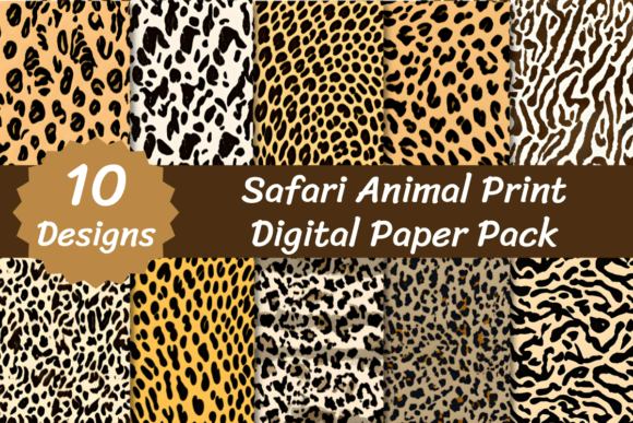 Download Safari Animal Print Digital Paper Pack - Digital paper Collection