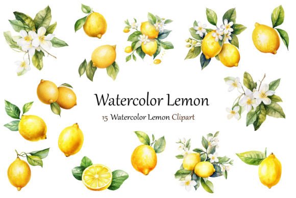 Download Watercolor Lemons Clipart - Lemons Collection