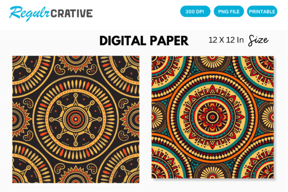 Download Aztec Tribal Digital Paper Backgrounds - Digital paper Collection