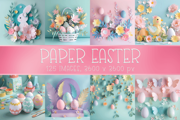 Download Pastel Paper Easter Digital Papers - Digital paper Collection