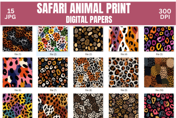 Download Safari Animal Print Digital Paper - Digital paper Collection
