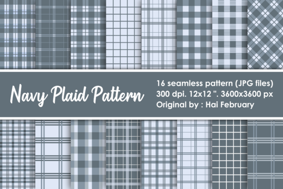 Download Navy Plaid Digital Paper Seamless - Digital paper Collection