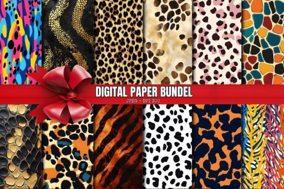 Download Safari Animal Print Digital Paper Pack - Digital paper Collection