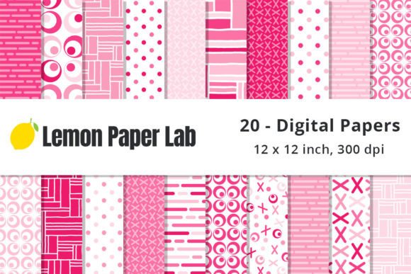 Download Pink Geometric Digital Papers - Digital paper Collection