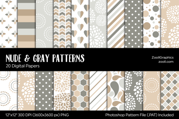 Download Nude and Gray Digital Papers - Digital paper Collection