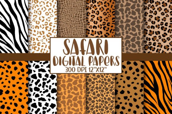 Download Safari Animal Print Digital Papers - Digital paper Collection