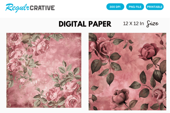 Download Dusty Rose Digital Paper Backgrounds - Digital paper Collection
