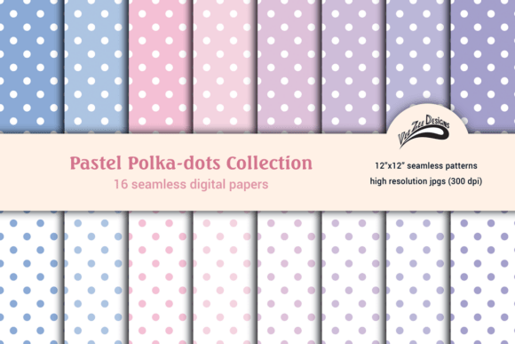 Download Pastel Polka Dots Digital Paper Bundle - Digital paper Collection