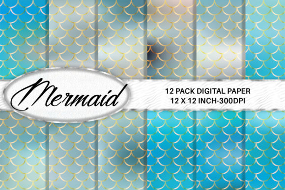Download Navy Blue Mermaid Scales Digital Paper - Digital paper Collection