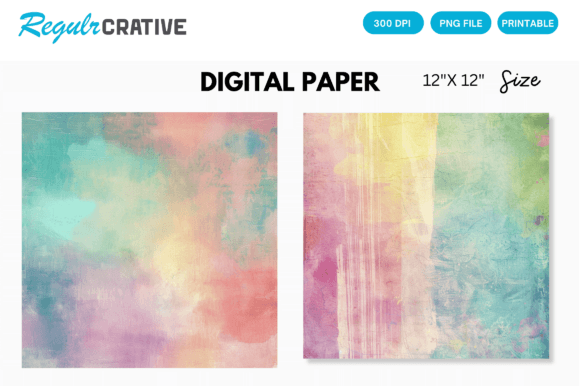 Download Rainbow Color Pastel Digital Paper Pack - Digital paper Collection