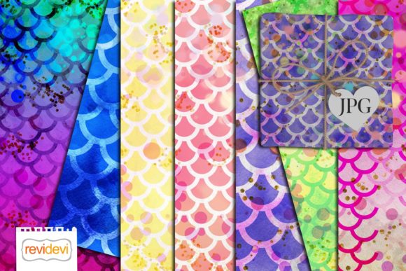 Download Bokeh Mermaid Digital Papers - Digital paper Collection