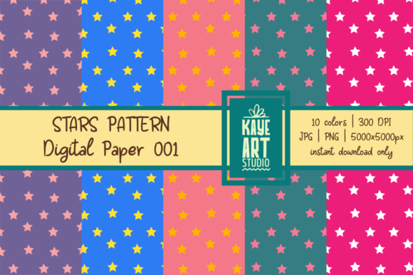 Download Stars Pattern Digital Paper 001 - Digital paper Collection