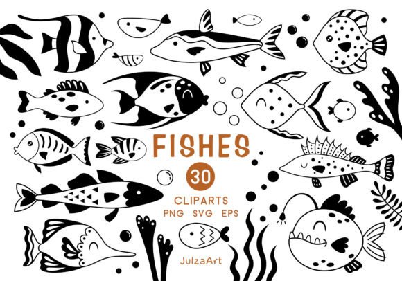 Download Black Fish Clipart, Fish Svg Png - Black Collection