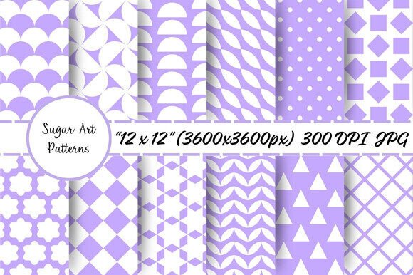 Download Geometric Pastel Lavender Digital Paper - Digital paper Collection