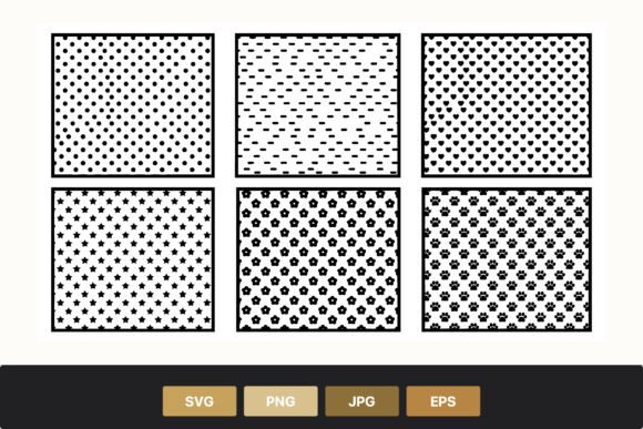 Download Black White Seamless Pattern Set - Black Collection