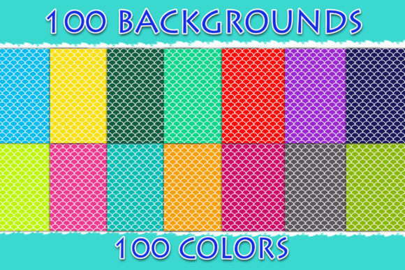 Download 100 Mermaid Scales Digital Paper - Digital paper Collection