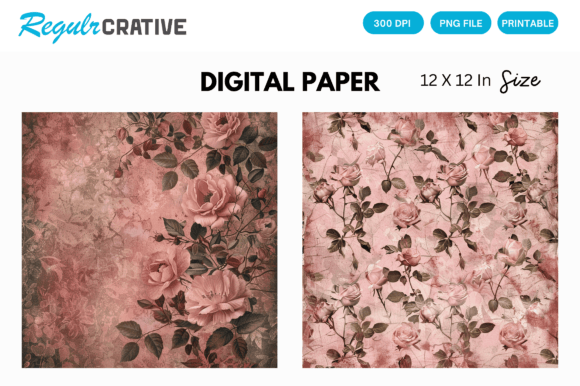 Download Dusty Rose Digital Paper Backgrounds - Digital paper Collection