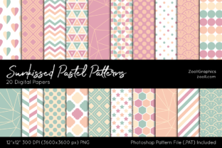 Download Sunkissed Pastel Digital Papers - Digital paper Collection