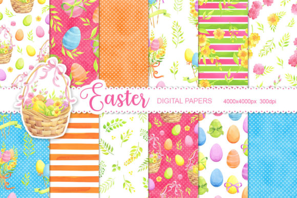Download Easter Digital Papers - Digital paper Collection