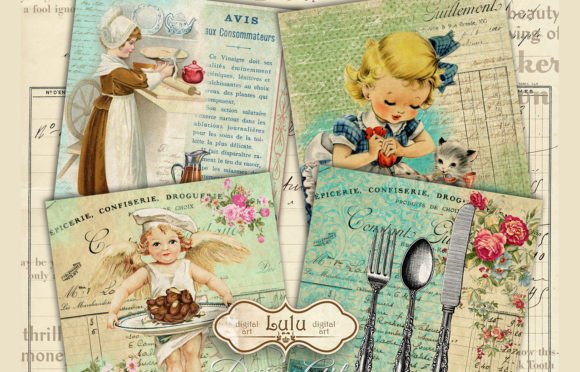 Download Vintage Cooking Cards - Premium Resources