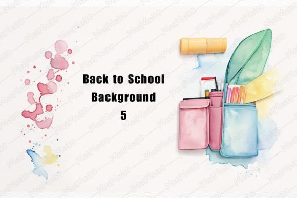Download Watercolor School Supplies Background - School supplies background Collection