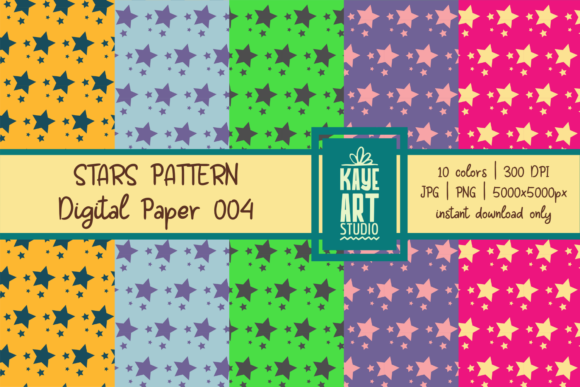 Download Stars Pattern Digital Paper 004 - Digital paper Collection