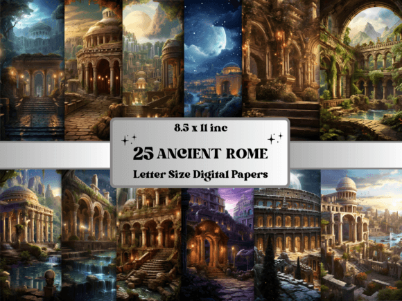 Download Ancient Rome Background Digital Paper - Digital paper Collection