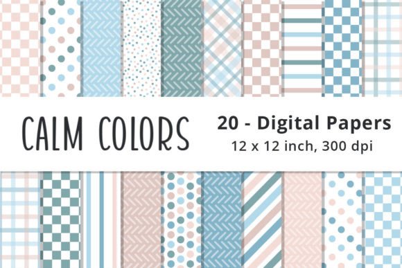 Download Calm Colors Digital Paper Backgrounds - Digital paper Collection