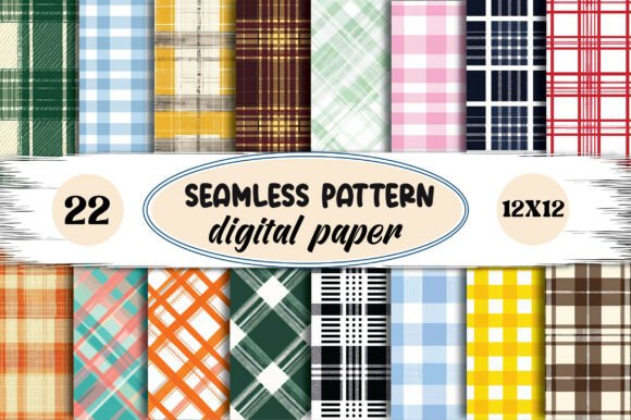 Download Seamless Plaid Digital Paper - Digital paper Collection